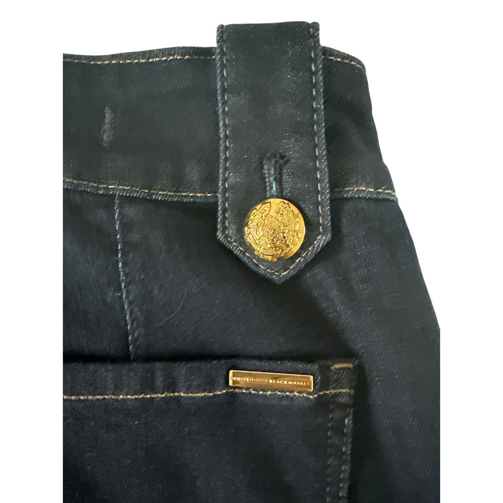 White House Black Market WHBM High-Rise Mariner Wide Leg Jeans Sailor Dark Sz 8 - Picture 15 of 15